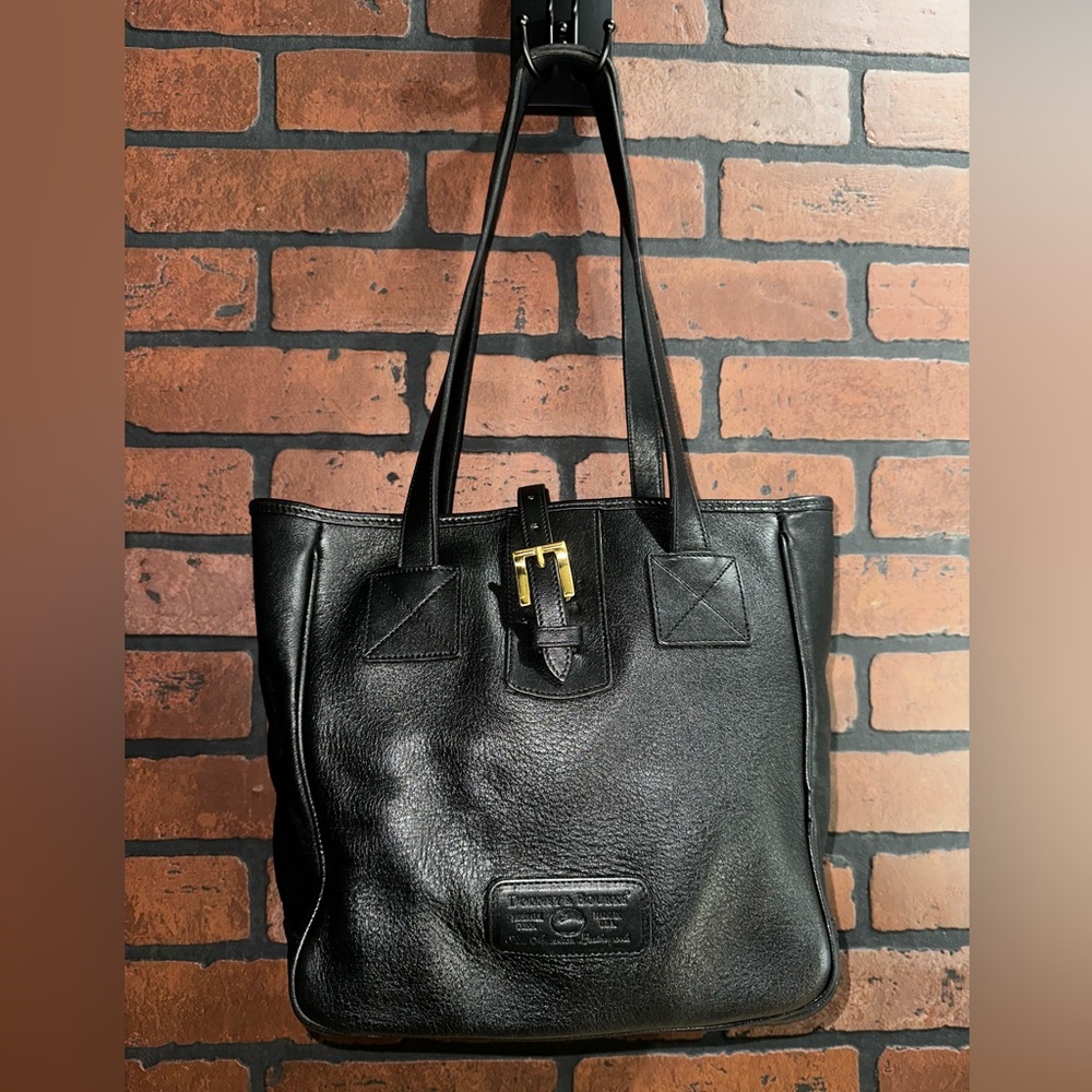Vintage Dooney & Bourke Black Leather Tote